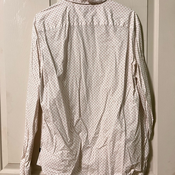 Michael Kors White and Red Patterned Dress Shirt - Picture 4 of 4